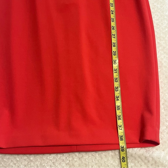 Calvin Klein Ruffled Bell Sleeve Sheath Dress Round Neck Formal Career Like New - Picture 11 of 16